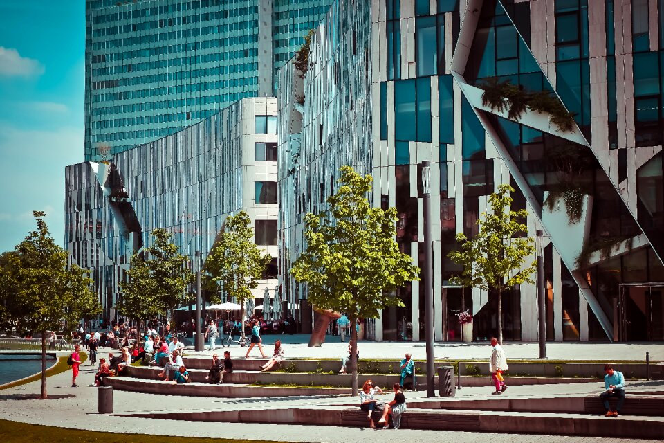 Facade glass abstract