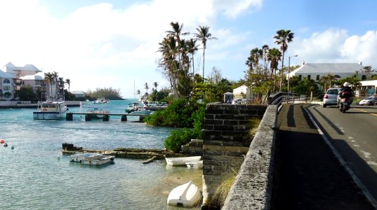 Bermuda (UK) photos number 77 north shore street across from Aquarium with harbor and trees photo
