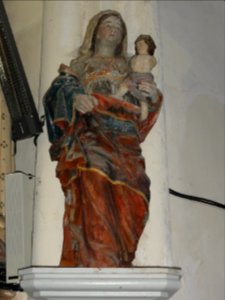 Bernières (Seine-Mar.) église, statue 06 Vierge à l'Enfant