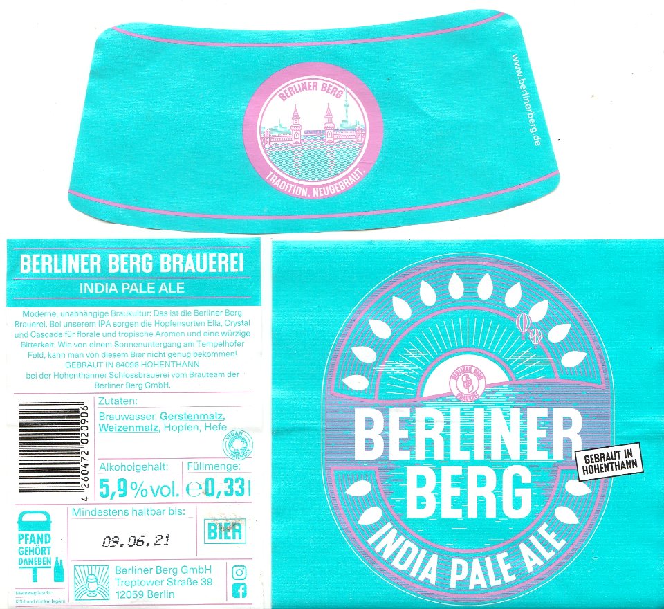 Berliner Berg GmbH - Hohenthanner Schlossbrauerei - India Pale Ale