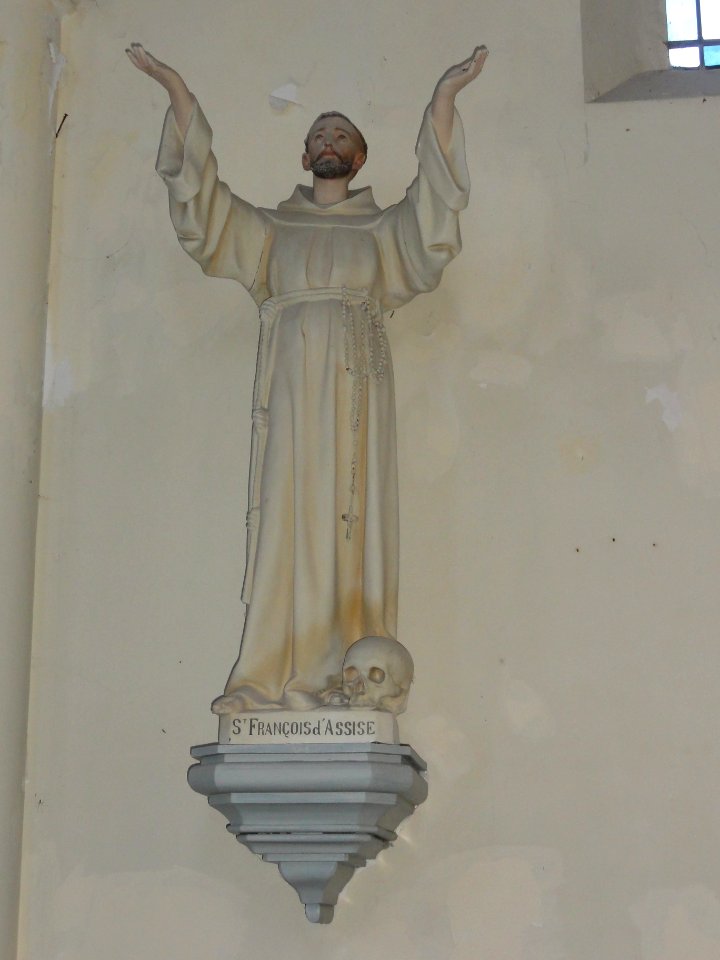 Bernières (Seine-Mar.) église, statue 13 Saint François d'Assisse