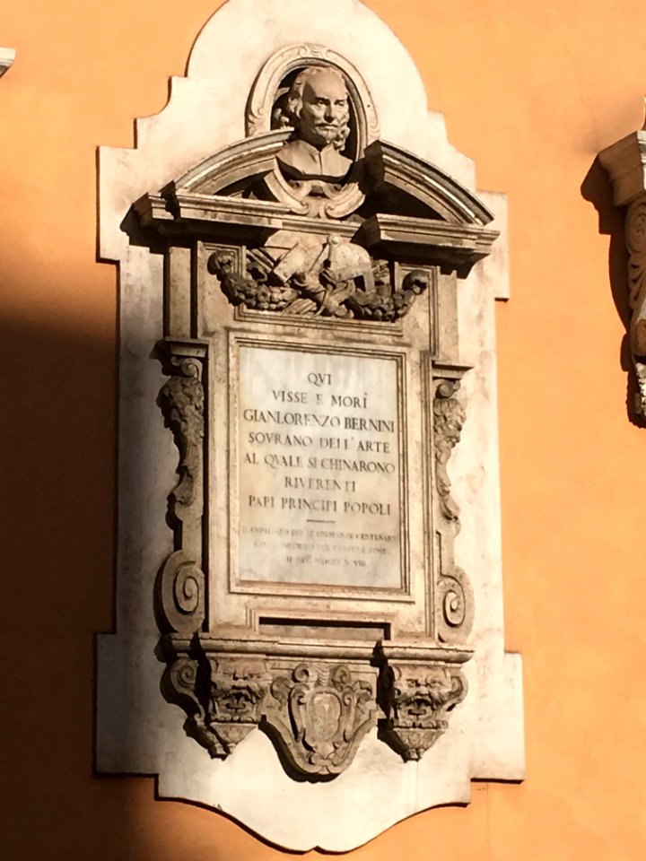 Bernini, Gian Lorenzo - memorial plaque Rome