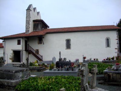 Berraute (Domezain-Berraute, Pyr-Atl, Fr) ëglise avec cimetière