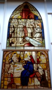 Bernard takes back a Wayward Monk (top), Cloister of the Cistercian Monastery, Altenberg, probably Master of St. Severin, Cologne, 1505-1520, stained glass - Museum Schnütgen - Cologne, Germany - DSC09742