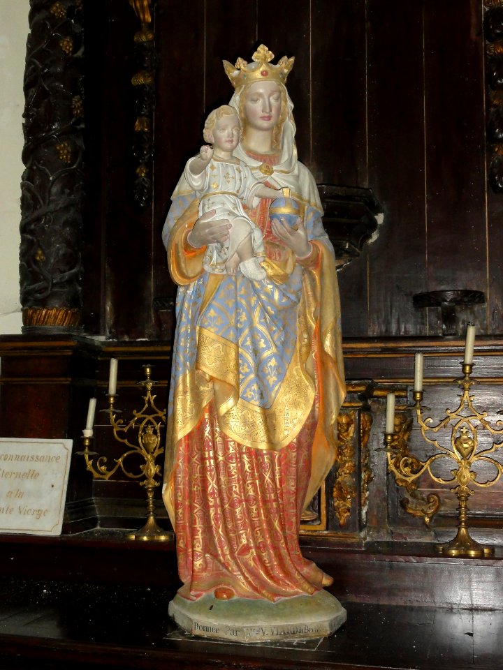 Bernières (Seine-Mar.) église, statue 04 Vierge à l'Enfant