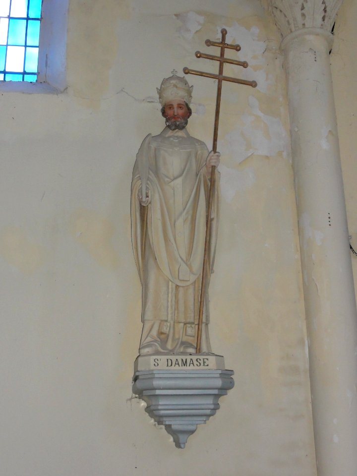 Bernières (Seine-Mar.) église, statue 08 Saint Damase