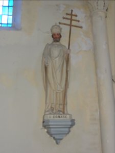Bernières (Seine-Mar.) église, statue 08 Saint Damase