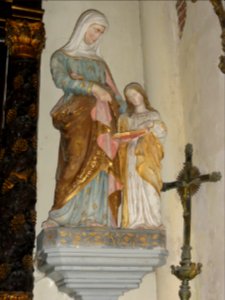 Bernières (Seine-Mar.) église, statue 17 Sainte Anne et Maria