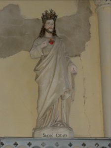 Bernières (Seine-Mar.) église, statue 09 Sacré Coeur de Jésus Christ