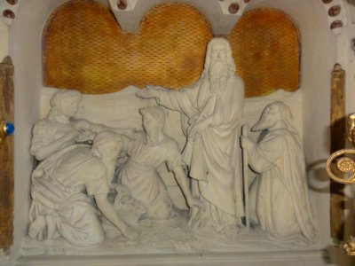 Bernières (Seine-Mar.) église, dessous d'autel 01