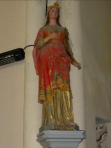Bernières (Seine-Mar.) église, statue 01