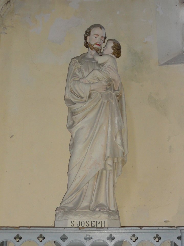 Bernières (Seine-Mar.) église, statue 11 Saint Joseph à l'Enfant