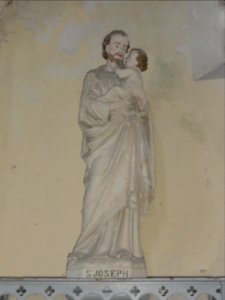 Bernières (Seine-Mar.) église, statue 11 Saint Joseph à l'Enfant