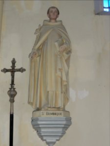 Bernières (Seine-Mar.) église, statue 12 Saint Dominique