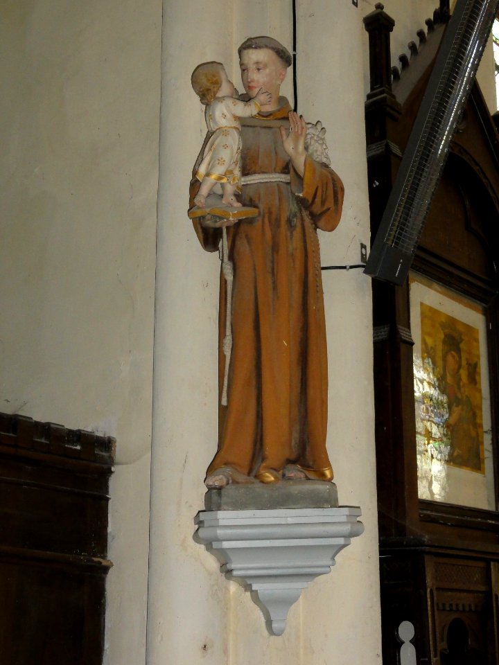 Bernières (Seine-Mar.) église, statue 19 Saint Antoine de Padoue