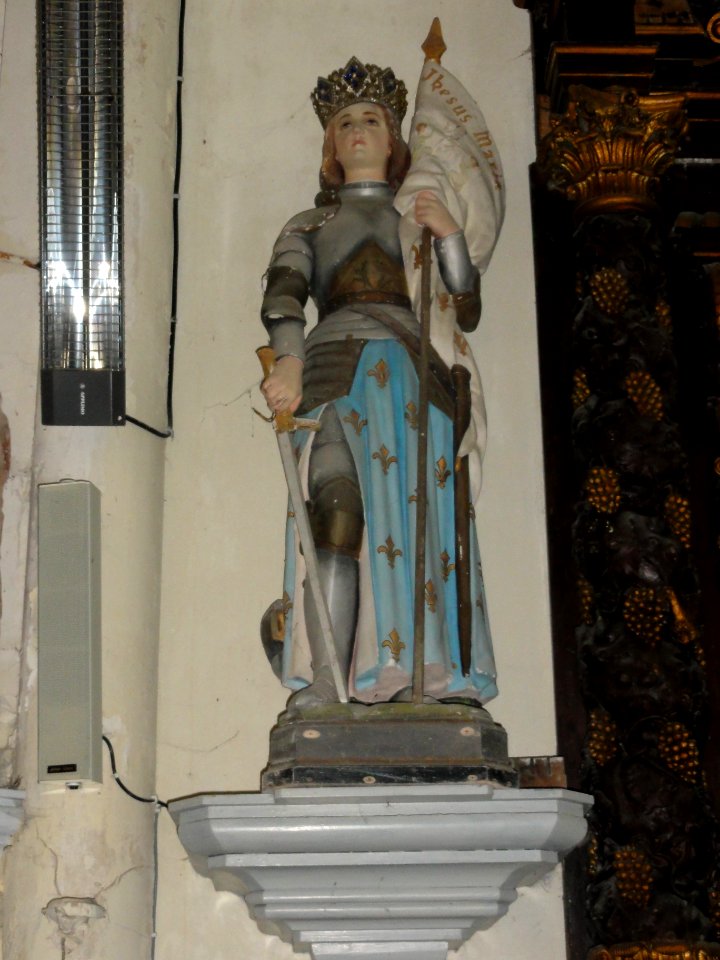 Bernières (Seine-Mar.) église, statue 15 Sainte Jeanne d'Arc