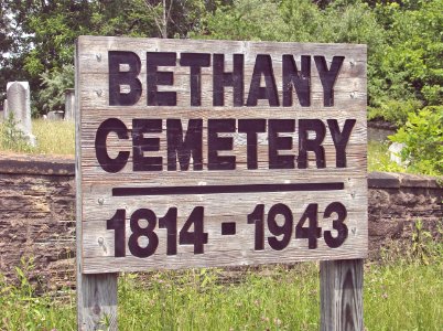 Bethany Cemetery Sign, 2015-06-11