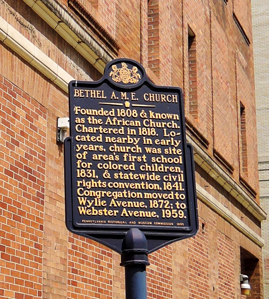 Bethel AME marker 1st Av Pittsb jeh