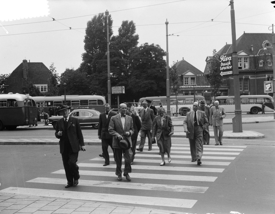 Bestuur van Kopenhagen bezoekt Amsterdamse verkeerspunten, Bestanddeelnr 904-7354
