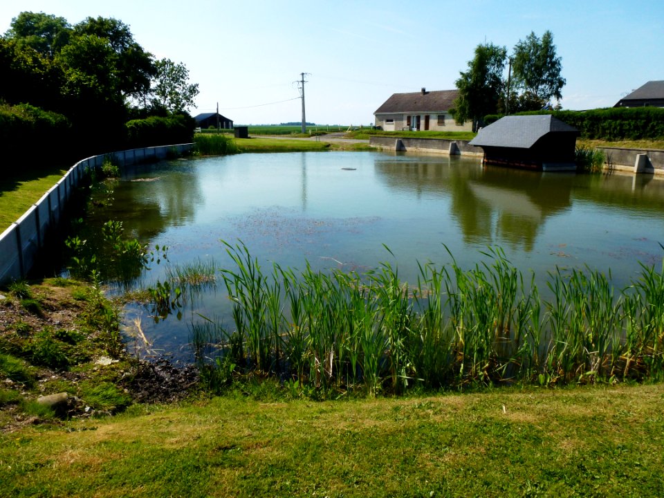 Berville-la-Campagne (Eure, Fr) étang et lavoir