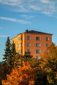 Autumn street building