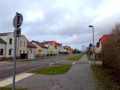 Bernau-Beginn des Ortsteils Ladeburg