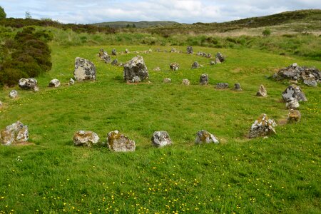 Megalithic structure mystical ditch photo