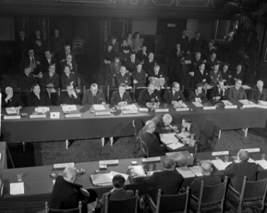 Benelux-conferentie in Den Haag van 10 tm 12 maart 1949 in de vergaderzaal van , Bestanddeelnr 903-2605