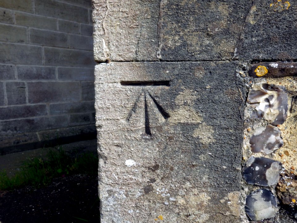Benchmark, St Peter's Church, Church Road, Bexhill