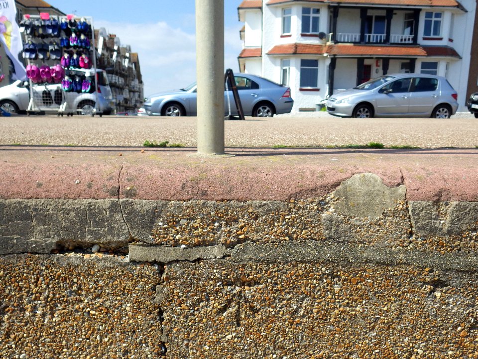 Benchmark, Sea Wall, Buxtons Kiosk, Bexhill