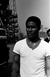 Benfica traint op bijvelden Feijenoord, Eusébio, Bestanddeelnr 915-0217