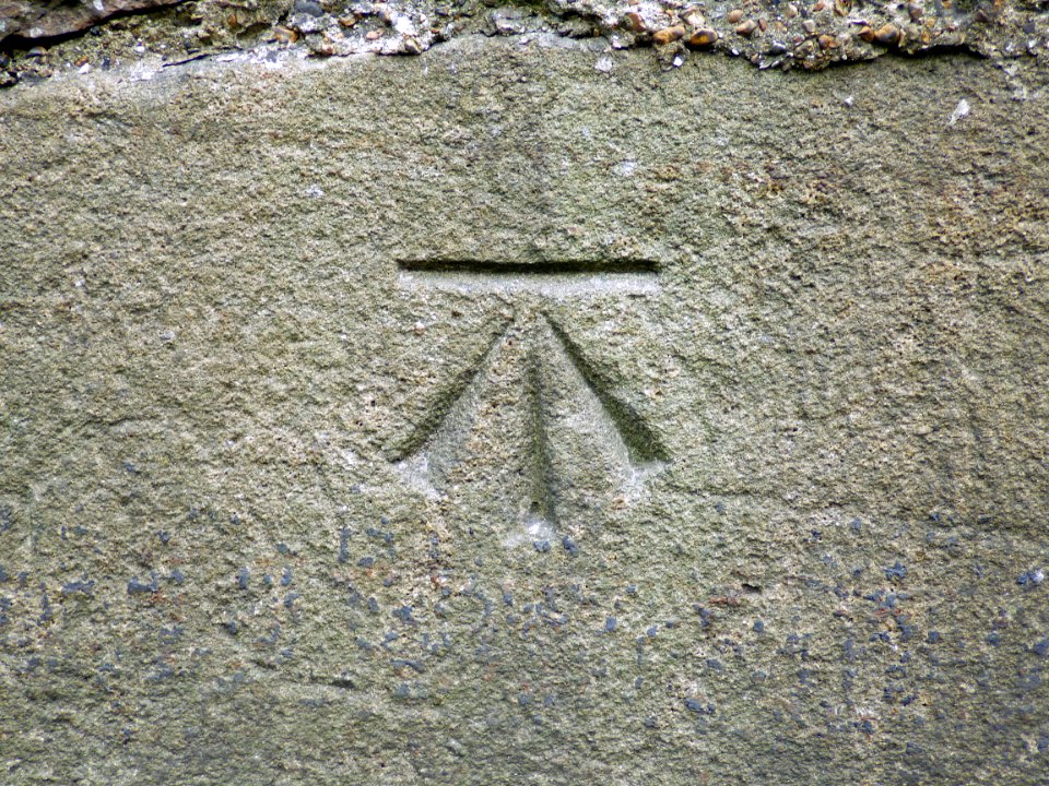 Benchmark, Wall, Upper Sea Road, Bexhill
