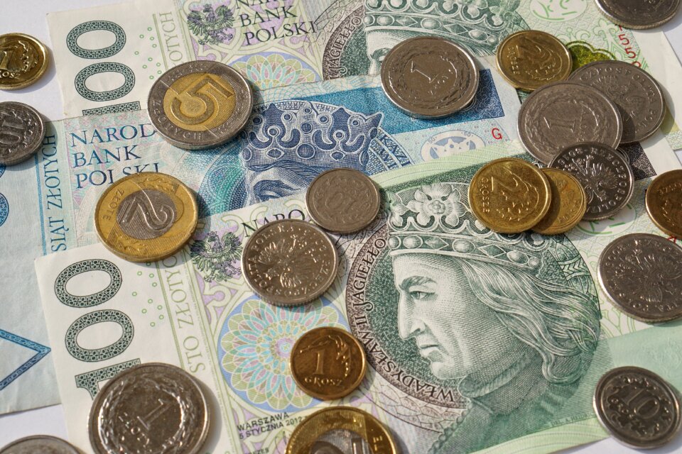 Euro banknotes coin money