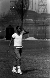 Benfica traint op bijvelden Feijenoord, Eusébio, Bestanddeelnr 915-0216