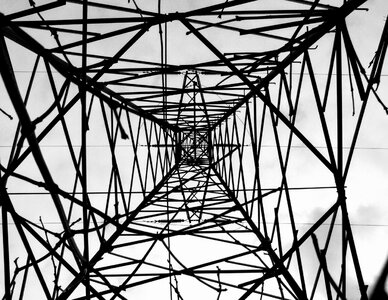 Energy lines metal photo