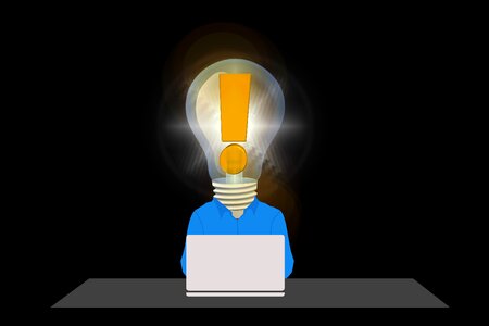 Reflect light bulb thoughts flash