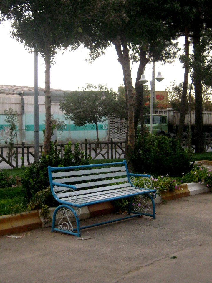 Bench - barrier of Jomhuri blv - Nishapur 1