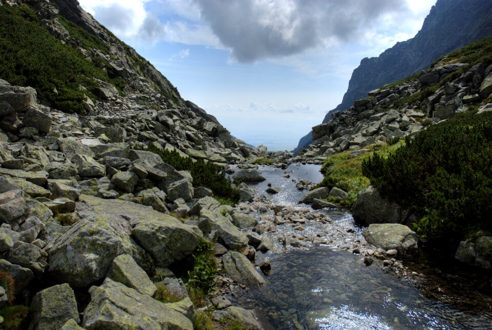 Top view mountains nature