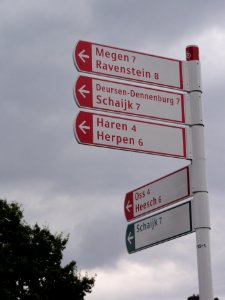 Berghem (Oss) fietswegwijzers