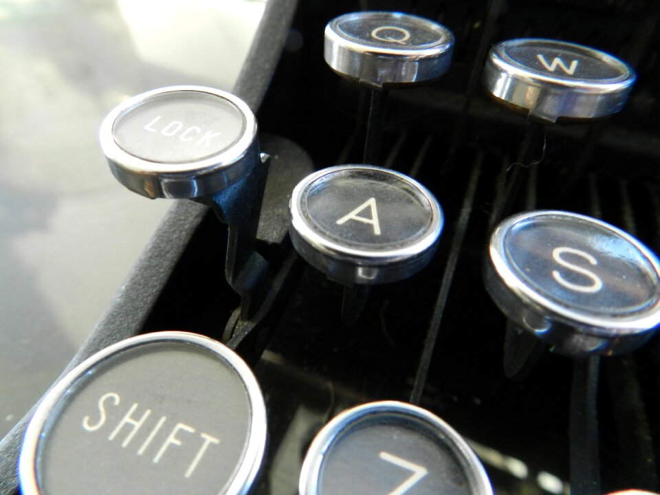 Typewriter vintage keys