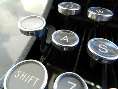 Typewriter vintage keys