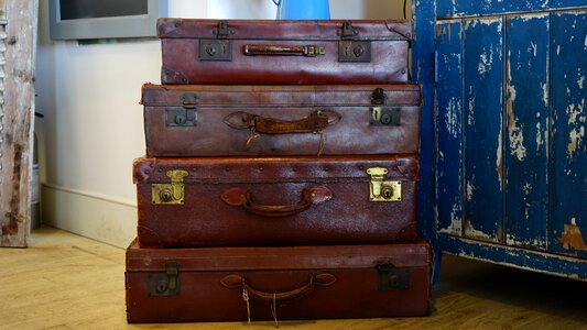 Baggage brown case photo