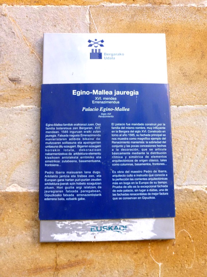 Bergara - Egino Mallea jauregia 1