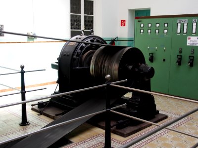 BERGMANN-ELEKTRICITÄTS-WERKE, A-G BERLIN, DYNAMP kw165 DAUERND VOLT 230, AMP 720, UpM 580, DYNAMO No 121041 at the Religiueze Stoommachine Ketelhuis Steyl pic2