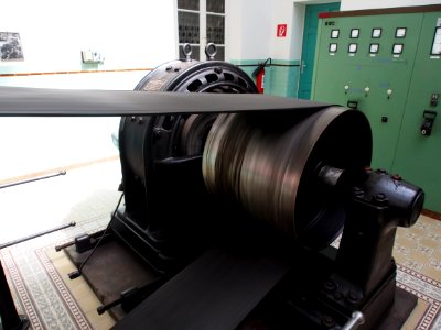 BERGMANN-ELEKTRICITÄTS-WERKE, A-G BERLIN, DYNAMP kw165 DAUERND VOLT 230, AMP 720, UpM 580, DYNAMO No 121041 at the Religiueze Stoommachine Ketelhuis Steyl pic3