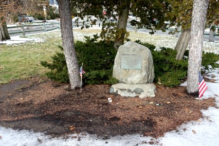 Bennett Delta Memorial, in honor of William Joseph Bennett, view 1 - Medford, Massachusetts - DSC04708
