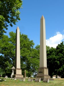 Berg and Etzel obelisks, Smithfield East End Cemetery, 2020-08-18