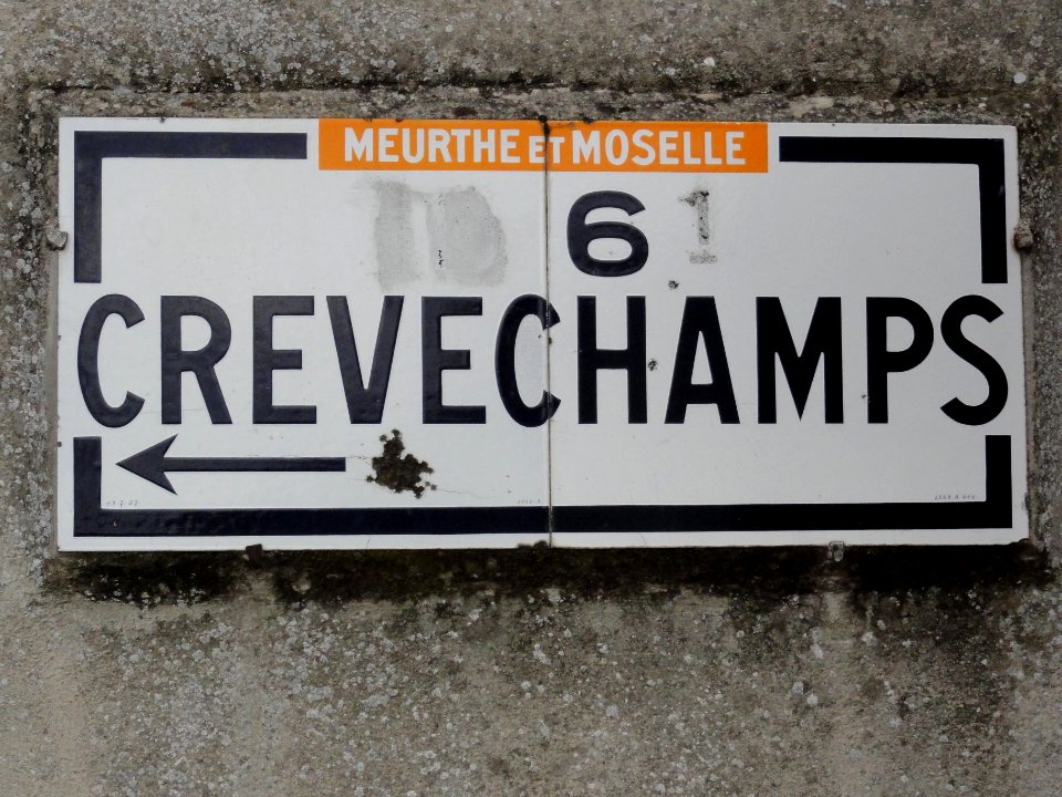 Benney (M-et-M) plaque routière departement