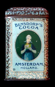 Bensdorps Cocoa met afbeeldingen van Groningen, East street, Canal en sluisen, foto 2