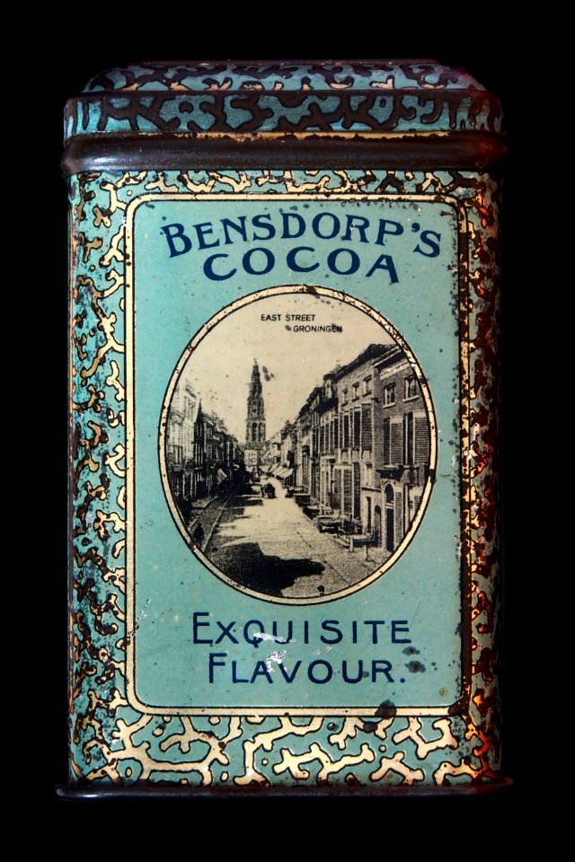Bensdorps Cocoa met afbeeldingen van Groningen, East street, Canal en sluisen, foto 3